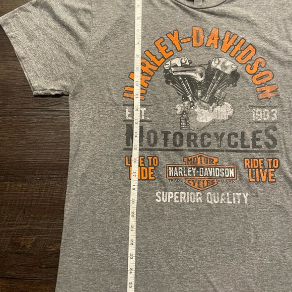 VINTAGE STYLE HARLEY DAVIDSON MOTORCYCLE T-SHIRT MENS SIZE LARGE CLARKSVILLE TN - Picture 7 of 9